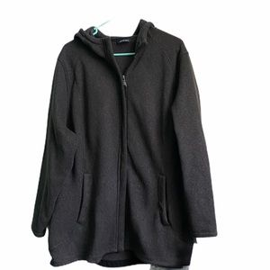 Lands End XL Fleece ZIP Up Hoodie EUC